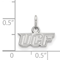 Sterling Silver Rhodium-plated LogoArt University of Central Florida U-c-f Extra Small Pendant view 2