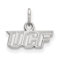 Sterling Silver Rhodium-plated LogoArt University of Central Florida U-c-f Extra Small Pendant view 1