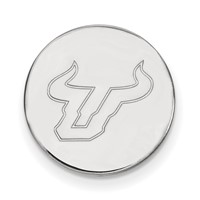 Sterling Silver Rhodium-plated LogoArt University of South Florida Bull Lapel Pin view 1