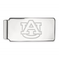 Sterling Silver Rhodium-plated LogoArt Auburn University Money Clip view 1