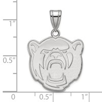 Sterling Silver Rhodium-plated LogoArt Baylor University Large Pendant view 2