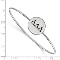 Sterling S. Rh-plated LogoArt Delta Delta Delta Enameled Slip-on Bangle view 3