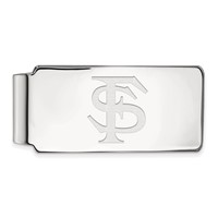 Sterling Silver Rhodium-plated LogoArt Florida State University F-s Money Clip view 1