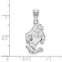 Sterling Silver Rhodium-plated LogoArt Georgia Southern University Eagle Large Pendant view 2
