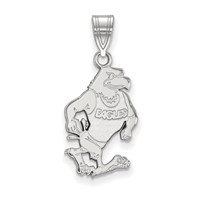 Sterling Silver Rhodium-plated LogoArt Georgia Southern University Eagle Large Pendant view 1