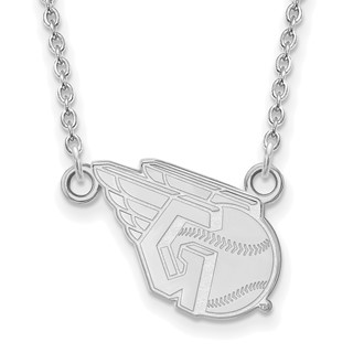 10kw Major League Baseball LogoArt Cleveland Guardians Logo Small Pendant with Necklace