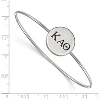 Sterling S. Rh-plated LogoArt Kappa Alpha Theta Enameled Slip-on Bangle view 2