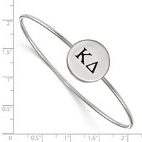 Sterling Silver Rh-plated LogoArt Kappa Delta Enameled Slip-on Bangle view 2