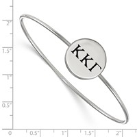 Sterling S. Rh-plated LogoArt Kappa Kappa Gamma Enameled Slip-on Bangle view 2