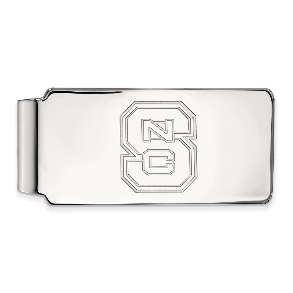 Sterling Silver Rhodium-plated LogoArt North Carolina State University N-c-s Money Clip