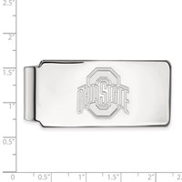 Sterling Silver Rhodium-plated LogoArt the Ohio State University Money Clip view 2