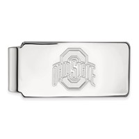 Sterling Silver Rhodium-plated LogoArt the Ohio State University Money Clip view 1