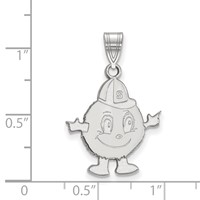 Sterling Silver Rhodium-plated LogoArt Syracuse University Mascot Large Pendant view 2