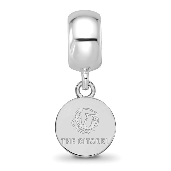 Sterling Silver Rh-plated LogoArt The Citadel XS Dangle Bead Charm