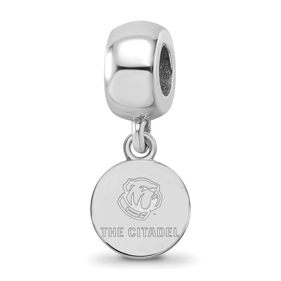 Sterling Silver Rh-plated LogoArt The Citadel XS Dangle Bead Charm