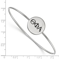 Sterling Silver Rh-plated LogoArt Theta Phi Alpha Enameled Slip-on Bangle view 3