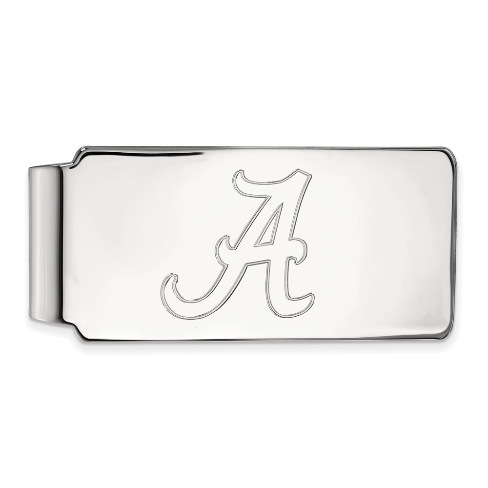 Sterling Silver Rhodium-plated LogoArt University of Alabama Money Clip