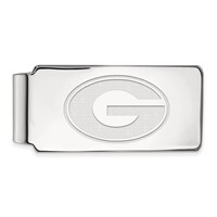 Sterling Silver Rhodium-plated LogoArt University of Georgia Letter G Money Clip view 1