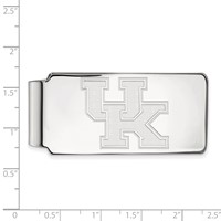 Sterling Silver Rhodium-plated LogoArt University of Kentucky U-k Money Clip view 2