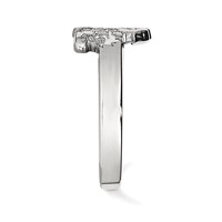 Sterling Silver Rhodium-plated LogoArt University of Kansas Jayhawk Toe Ring view 3
