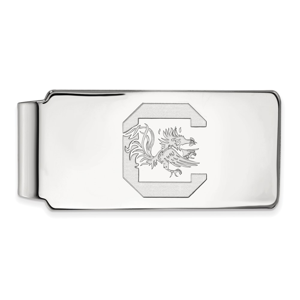 Sterling Silver Rhodium-plated LogoArt University of South Carolina Money Clip