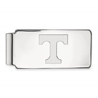 Sterling Silver Rhodium-plated LogoArt University of Tennessee Letter T Money Clip view 1