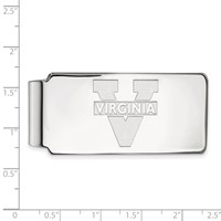 Sterling Silver Rhodium-plated LogoArt University of Virginia Money Clip view 2