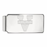 Sterling Silver Rhodium-plated LogoArt University of Virginia Money Clip view 1