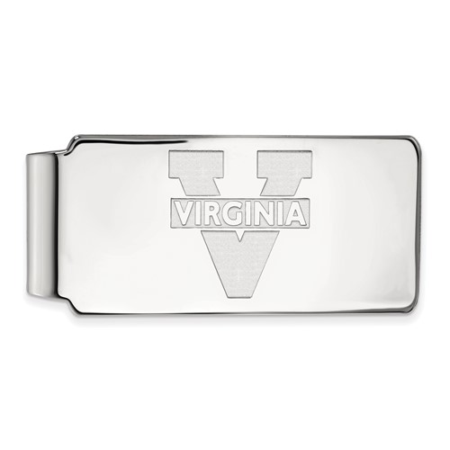 Sterling Silver Rhodium-plated LogoArt University of Virginia Money Clip