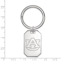 Sterling Silver Rhodium-plated LogoArt Auburn University Key Ring view 2