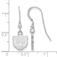 Sterling Silver Rhodium-plated LogoArt Baylor University Extra Small Dangle Wire Earrings view 2