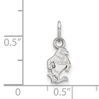 Sterling Silver Rhodium-plated LogoArt Georgia Southern University Eagle Extra Small Pendant view 2