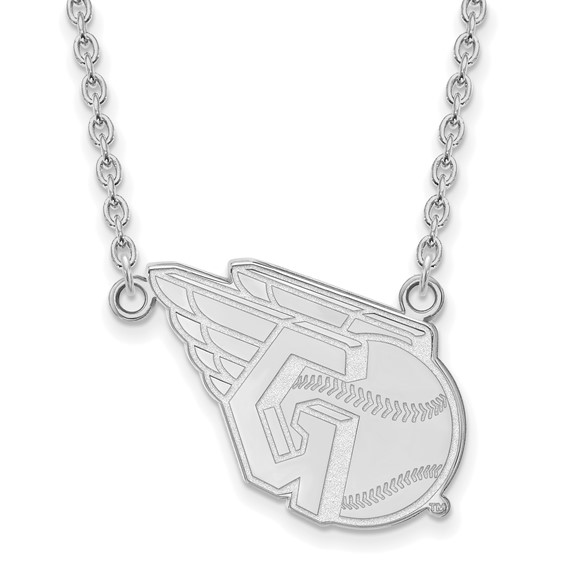 10kw Major League Baseball LogoArt Cleveland Guardians Logo Large Pendant with Necklace