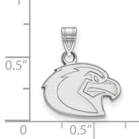 Sterling Silver Rhodium-plated LogoArt Marquette University Eagle Small Pendant view 2