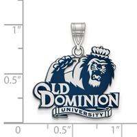 Sterling Silver Rhodium-plated LogoArt Old Dominion University Large Enameled Pendant view 2