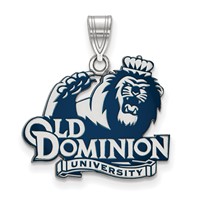 Sterling Silver Rhodium-plated LogoArt Old Dominion University Large Enameled Pendant view 1