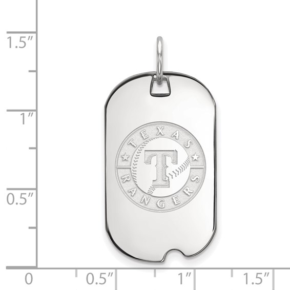 SS/Rh-p Major League Baseball LogoArt Texas Rangers Small Dog Tag