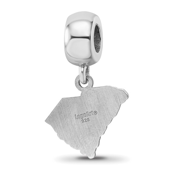 Sterling Silver Rh-plated LogoArt The Citadel Small Dangle Bead