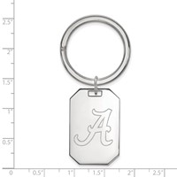 Sterling Silver Rhodium-plated LogoArt University of Alabama Key Ring view 2