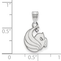 Sterling Silver Rhodium-plated LogoArt University of Central Florida Pegasus Small Pendant view 2