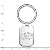 Sterling Silver Rhodium-plated LogoArt University of Florida Gator Key Ring view 2