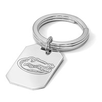 Sterling Silver Rhodium-plated LogoArt University of Florida Gator Key Ring view 3