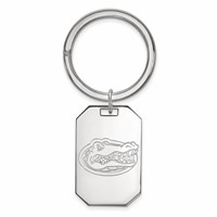 Sterling Silver Rhodium-plated LogoArt University of Florida Gator Key Ring view 1
