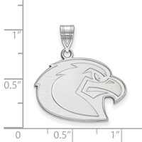 Sterling Silver Rhodium-plated LogoArt Marquette University Eagle Large Pendant view 2