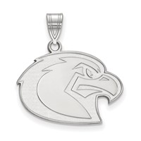 Sterling Silver Rhodium-plated LogoArt Marquette University Eagle Large Pendant view 1