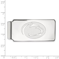 Sterling Silver Rhodium-plated LogoArt Penn State University Lion Money Clip view 2