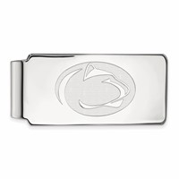 Sterling Silver Rhodium-plated LogoArt Penn State University Lion Money Clip view 1