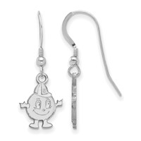 Sterling Silver Rhodium-plated LogoArt Syracuse University Mascot Small Dangle Wire Earrings view 1