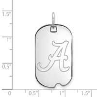 Sterling Silver Rhodium-plated LogoArt University of Alabama Small Dog Tag Pendant view 2