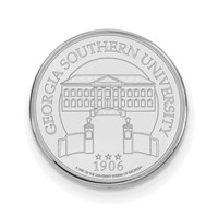 Sterling Silver Rhodium-plated LogoArt Georgia Southern University Crest Lapel Pin view 1
